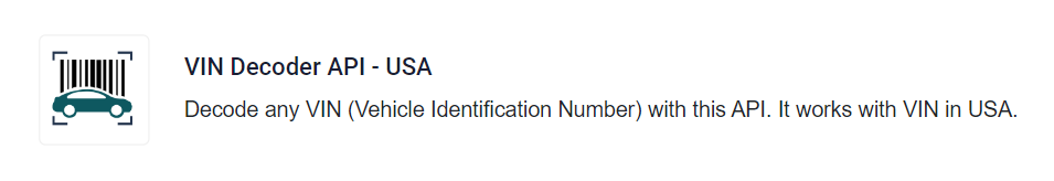 Top 5 VIN Decoder APIs To Check Your Vehicle´s Records - REST API ...