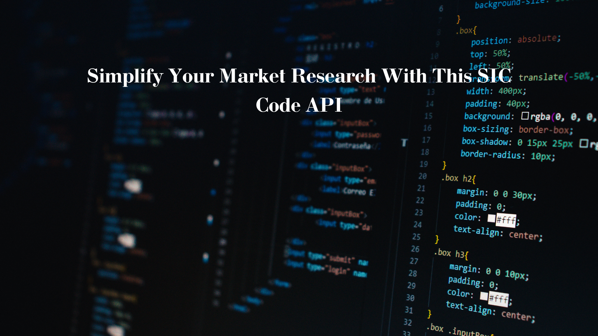 Simplify Your Market Research With This SIC Code API