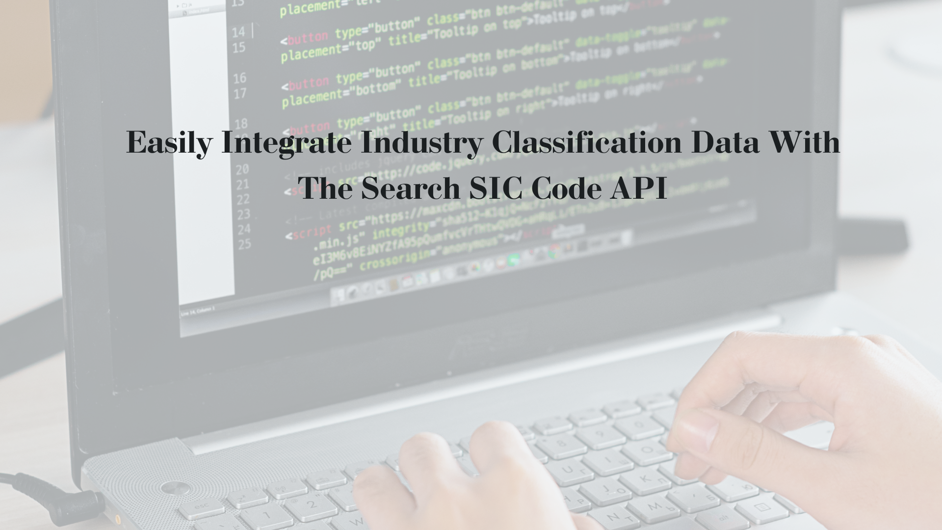 Easily Integrate Industry Classification Data With The Search SIC Code API