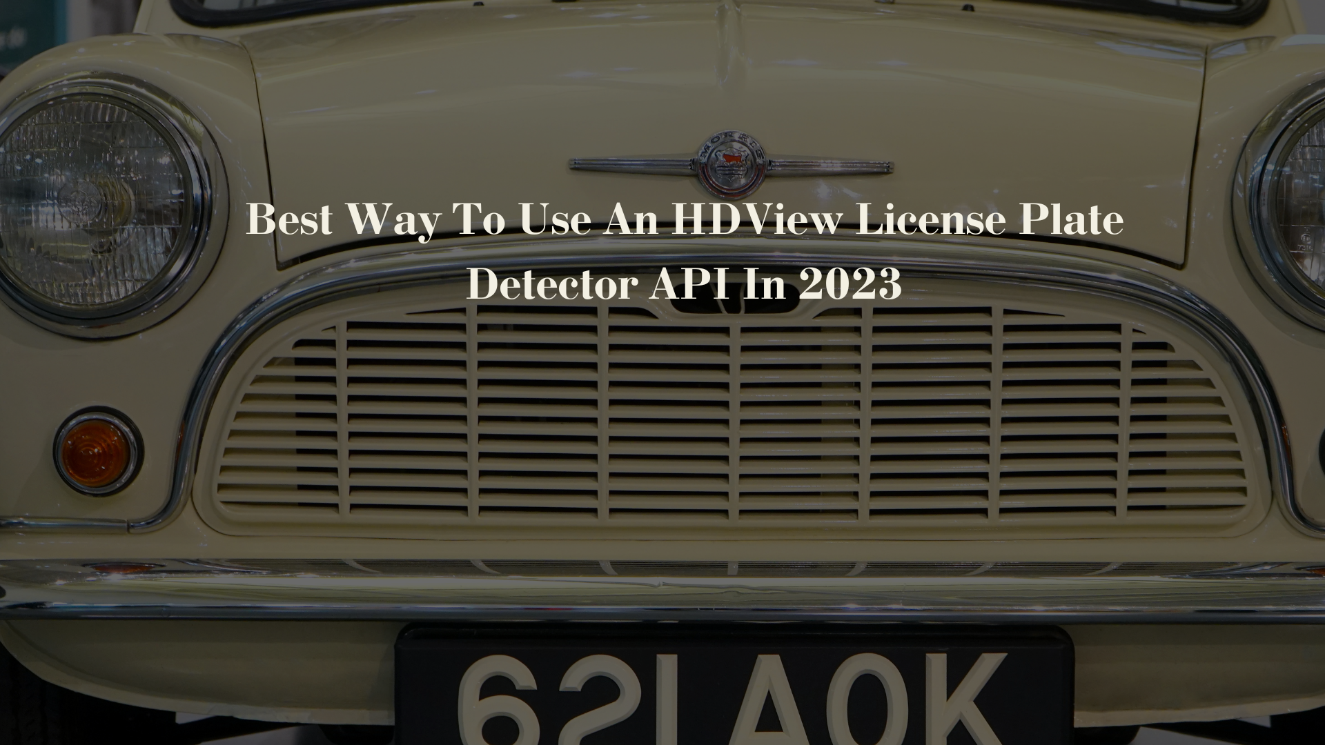 Best Way To Use An HDView License Plate Detector API In 2023