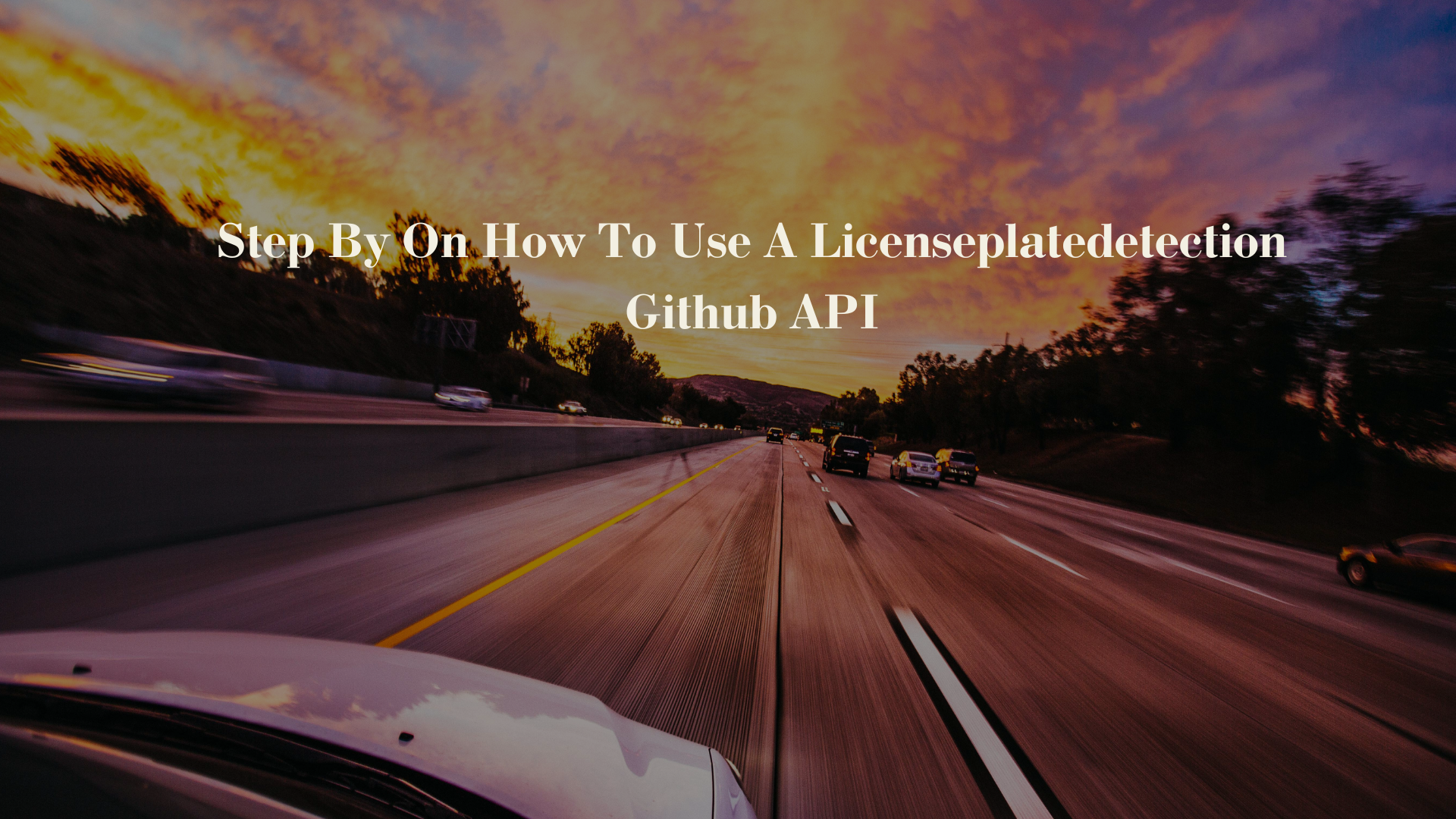 Step By On How To Use A Licenseplatedetection Github API