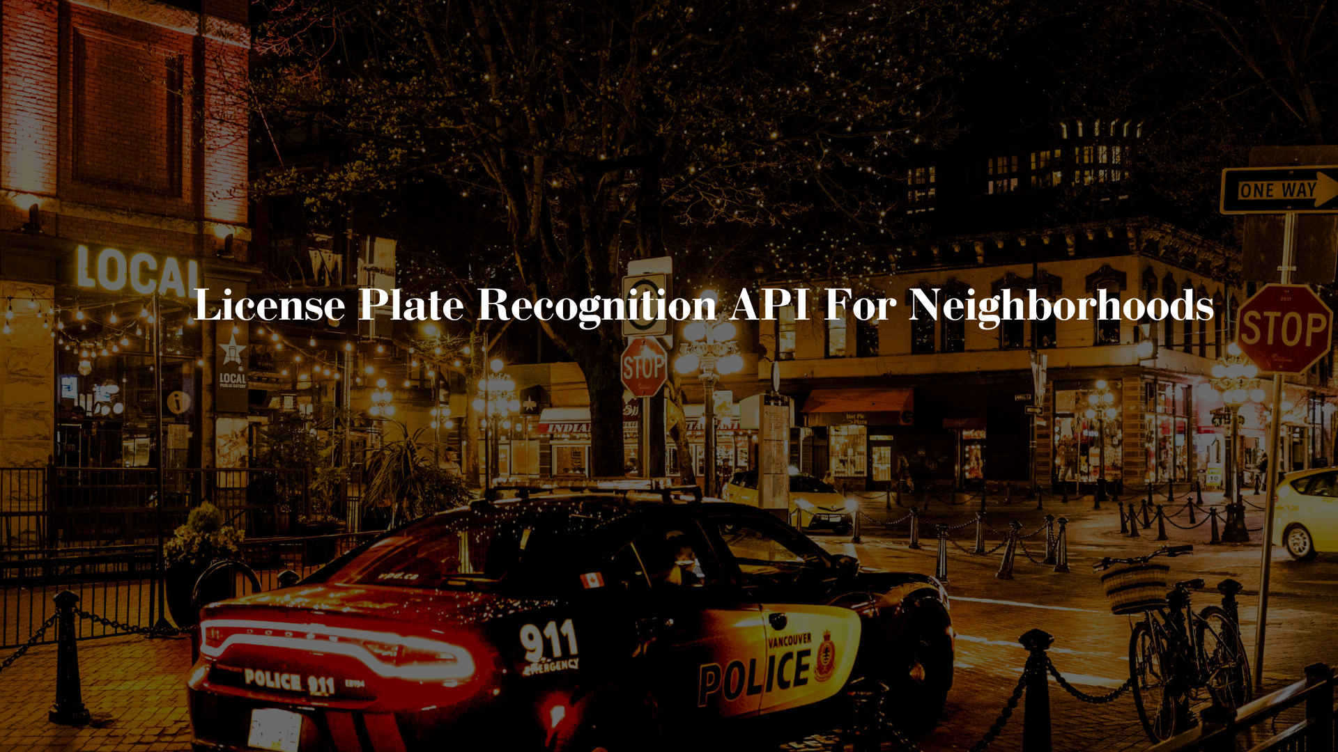 License Plate Recognition API For Neighborhoods