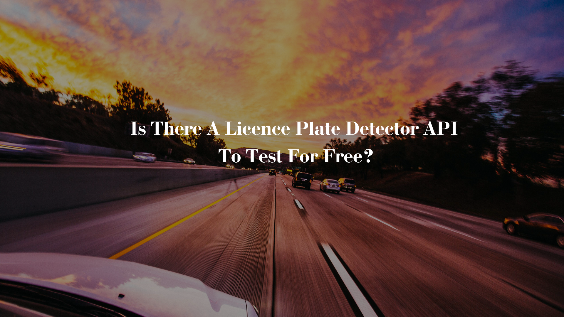 Is There A Licence Plate Detector API To Test For Free?