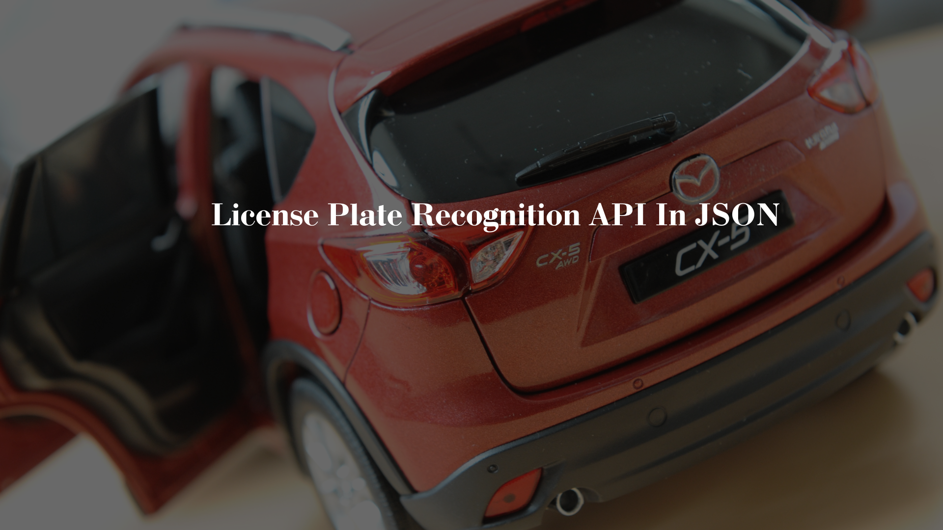 License Plate Recognition API In JSON