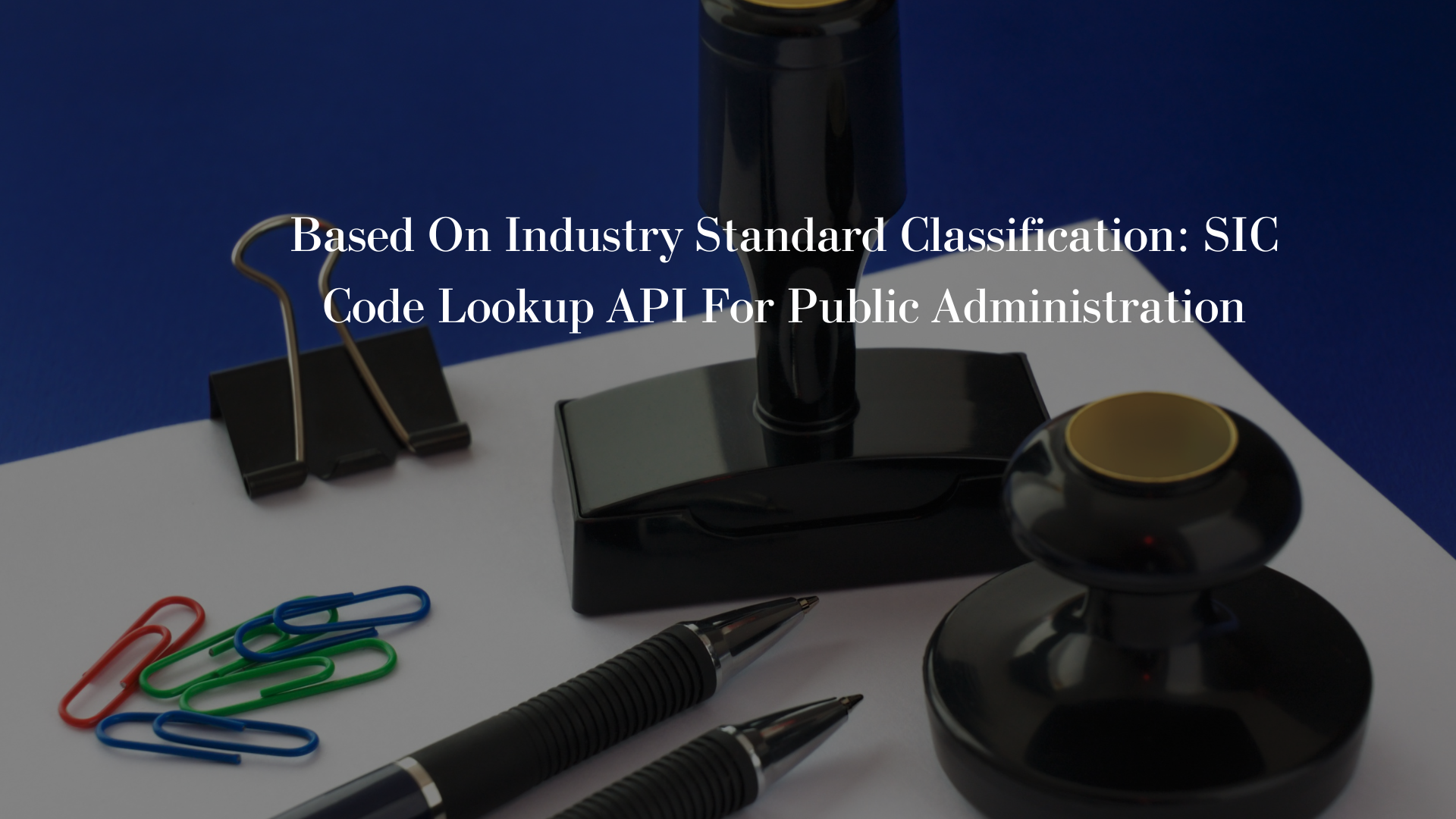 Based On Industry Standard Classification: SIC Code Lookup API For Public Administration