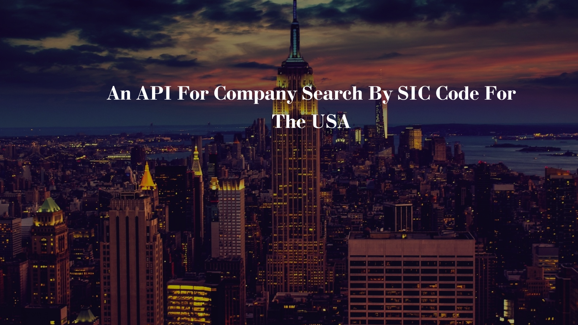 An API For Company Search By SIC Code For The USA