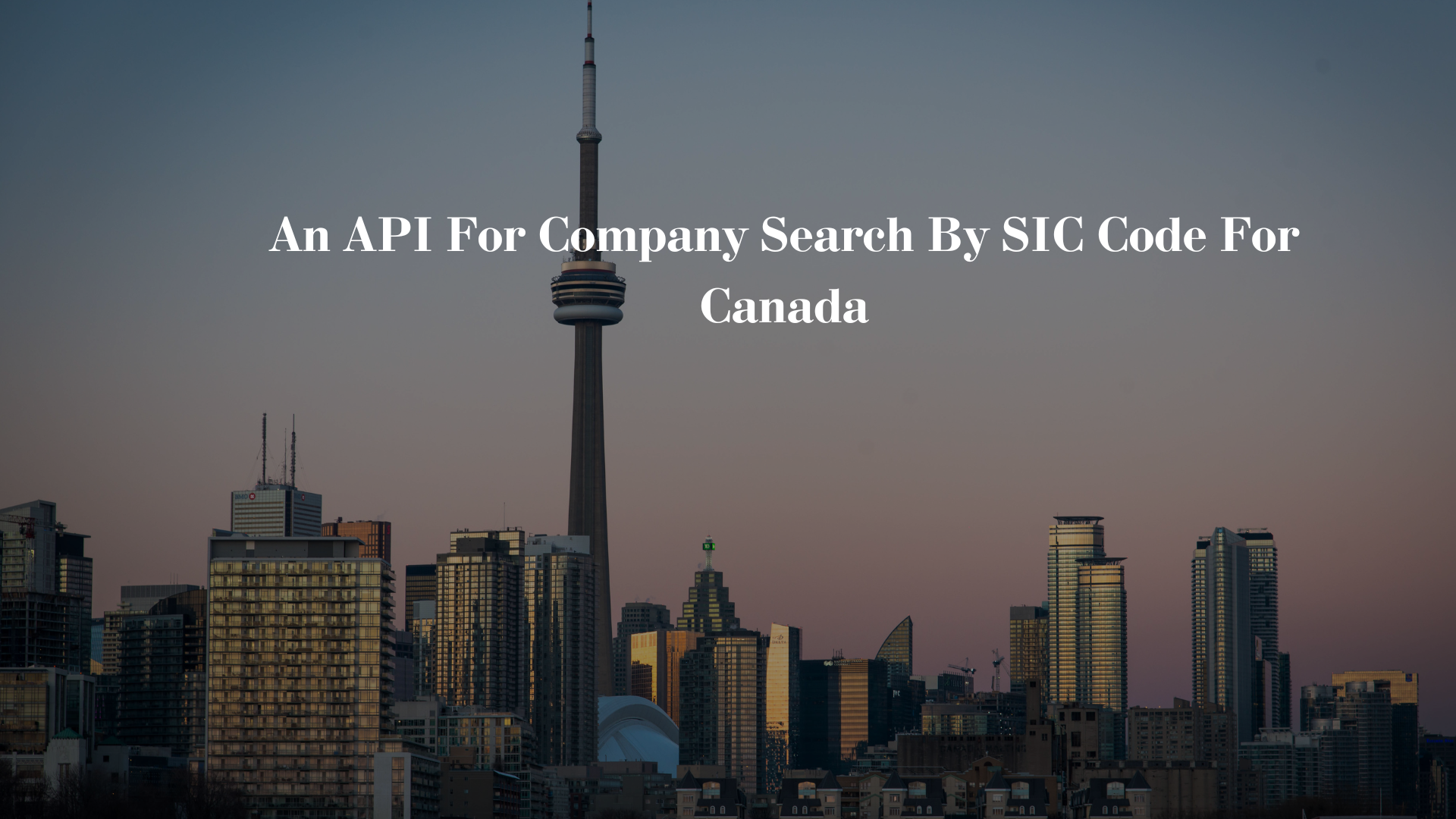 An API For Company Search By SIC Code For Canada