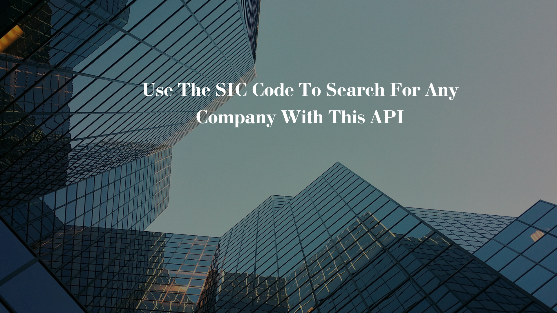 Use The SIC Code To Search For Any Company With This API
